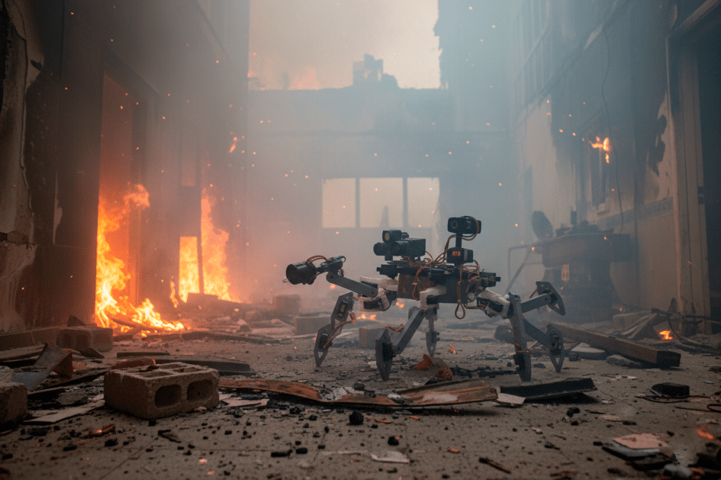 Robótica e automação com IA no combate à incendidos