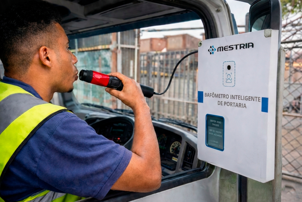 funcionamento do bafômetro inteligente de portaria para controle de alcoolemia de motoristas