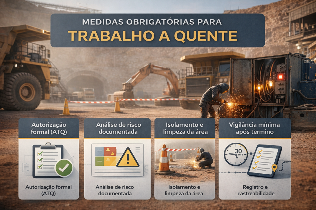 Medidas obrigatórias para trabalho a quente