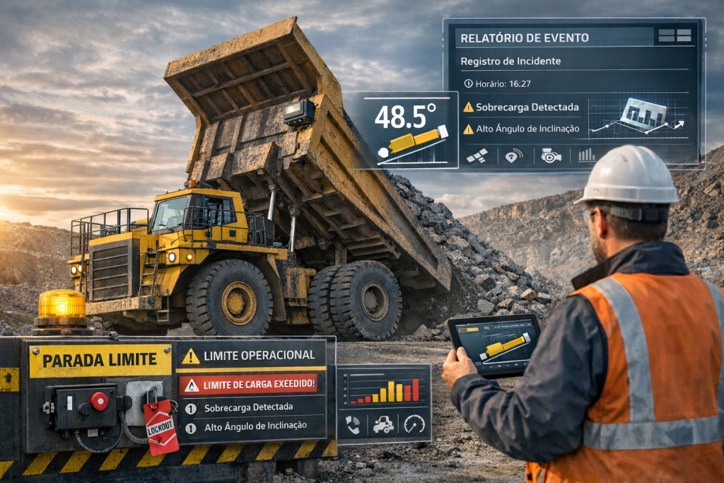 Sistemas de segurança para caminhões. Na mineração, existem diferentes sistemas para.
