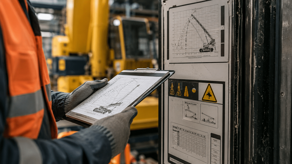 checklist técnico para NR-22 equipamentos de guindar materiais